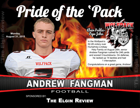 Wolfpack football player Andrew Fangman
