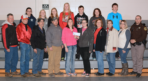 Members of the EHS Student Council raised funds for the Elgin Volunteer Fire Department. E-R photo