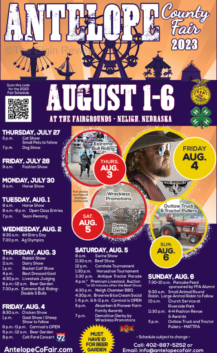 Antelope Co Fair ad 2023 USE THIS ONE