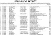 Delinquent Tax List