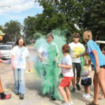 Having fun to raise funds for a good cause Elgin Rescue Color Run Lynell Elgin Nebraska Elgin Public Pope John school Antelope County news Nebraska Elgin Review 2023 0132 4 col cmyk