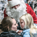 A mother, daughter moment with Santa
