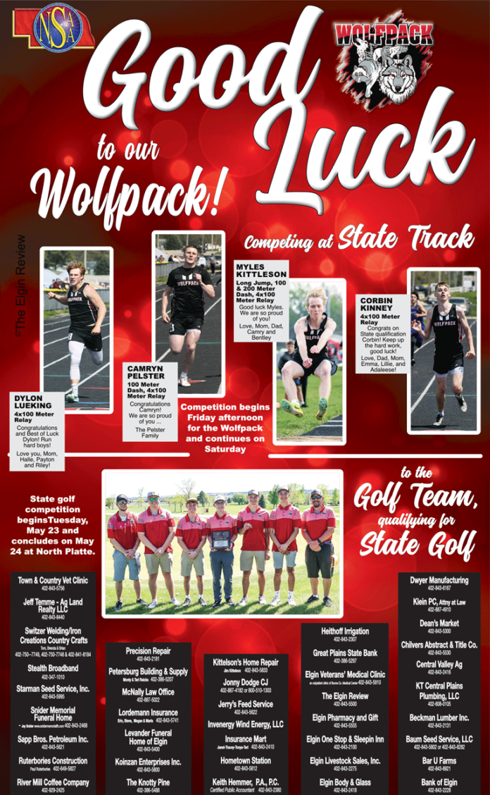 School Boosters State Track Golf 2023