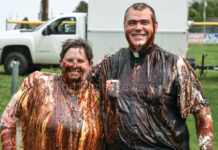 St. Boniface students celebrate with ‘human sundaes’ St. Boniface elementary games human sundae 2023 Elgin Nebraska Antelope County Nebraska news Elgin Review 2023 7659 (1)
