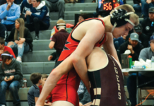 Wrestlers record pins at Dunning eppj barlow 3 col cmyk