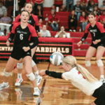 Bravettes, Cards sweep the Wolfpack netters