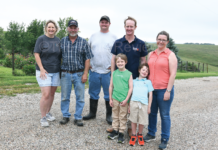 Australian scholar, family learn about soil health, economics during visit to Meis farm meis group shot 4 col cmyk