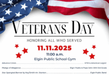 Schmitt to be guest speaker at Elgin Vets Day program